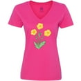 thumbnail image 3 of Inktastic Yellow Buttercup Flowers Women's V-Neck T-Shirt, 3 of 5