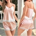 thumbnail image 7 of HUJlwoi Pajama Sets for Women 2 Piece Shorts Lace Cami Pjs Sets Soft Summer Loungewear Outfits Sleeveless Backless Sleepwear, 7 of 7
