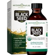 USDA Organic Black Seed Oil (4oz ) Premium Cold Pressed, Non-GMO, Unrefined, Vegan Nigella Sativa Oil High Potency Aids in Digestive Health, Immune Support, Brain Function, Joint Mobility