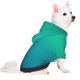 thumbnail image 2 of Fotbe Green Turquoise Teal Sudadera con Estampado para Perros Pequeños – Suéter con Capucha para Mascotas, Tela Suave de Forro Polar con Bolsillo-Medium, 2 of 7