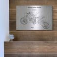 thumbnail image 5 of Luxe Metal Art 'Motocycle Blueprint Patent White' Metal Wall Art, 16"x12", 5 of 9