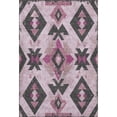 thumbnail image 2 of Addison Rugs Mayfield Premium Machine Washable Transitional Aztec Pink Rectangle Rug, 3' x 5', 2 of 7