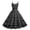 A-Black740, variant on Womens Heart Print Fit Flare Dress Double Spaghetti Strap Flared A-Line Midi Dress Sparkly Romantic Valentine's Day Dress