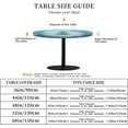 thumbnail image 2 of Round Fitted Tablecloth with Elastic Edge Design Table Cover Waterproof Stain-Resistant Wipeable Table Cloth Best for 46"-50" Round Tables Christmas Tree, 2 of 4