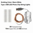 thumbnail image 2 of 2PCS Photo Clips String Light,Fairy Lights with Clear Clips for Picture, Room Decorations for Dorm Wall Bedroom Wedding Christmas Tree (Warm White), 2 of 8