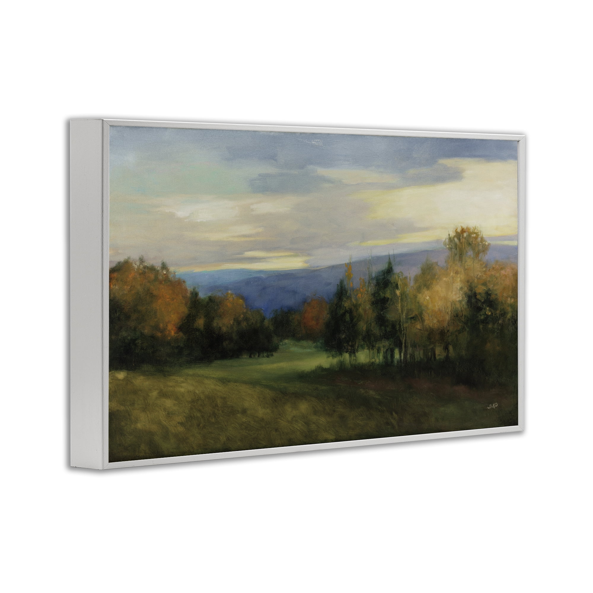 Stupell Industries October Meadow Countryside White Framed Giclee Art, design by Julia Purinton
