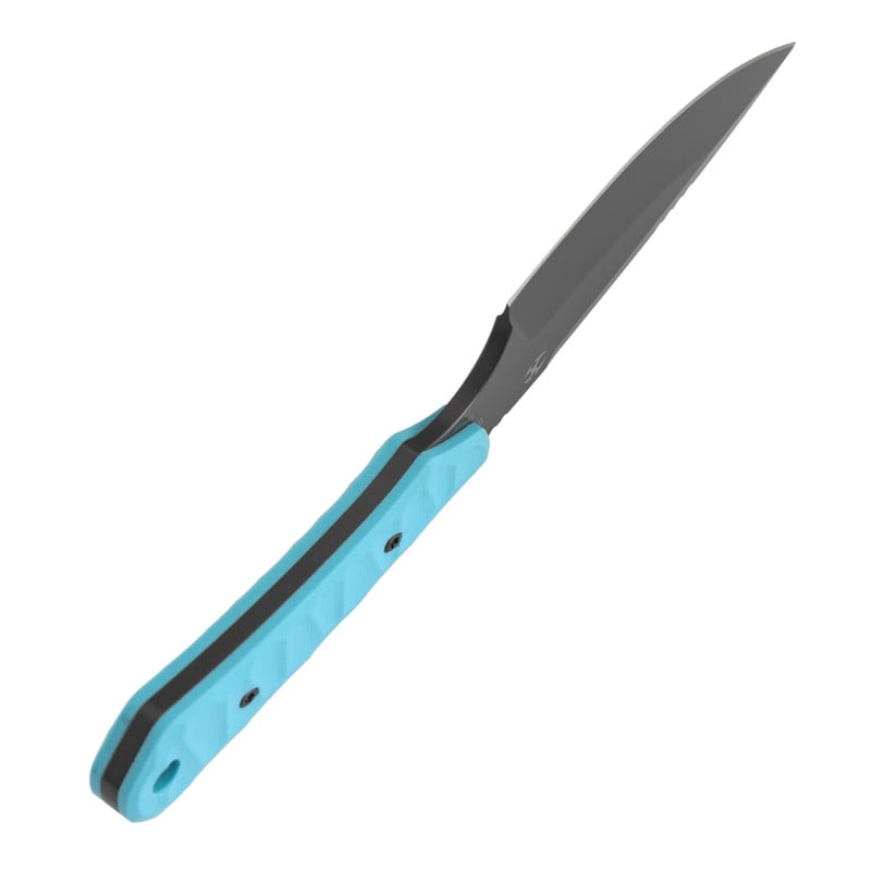 Kansept Flank Fixed Blade Knife,3.69'' Grey Coated D2 Blade,Sky Blue G10 Handle Pocket Tactical Knives,G006A6,with sheaths
