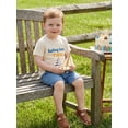 thumbnail image 5 of Miaouyo Boys Summer Shorts Sets Short Sleeve O Neck Letter Sailboat Print Tops and Solid Color Shorts, 5 of 9