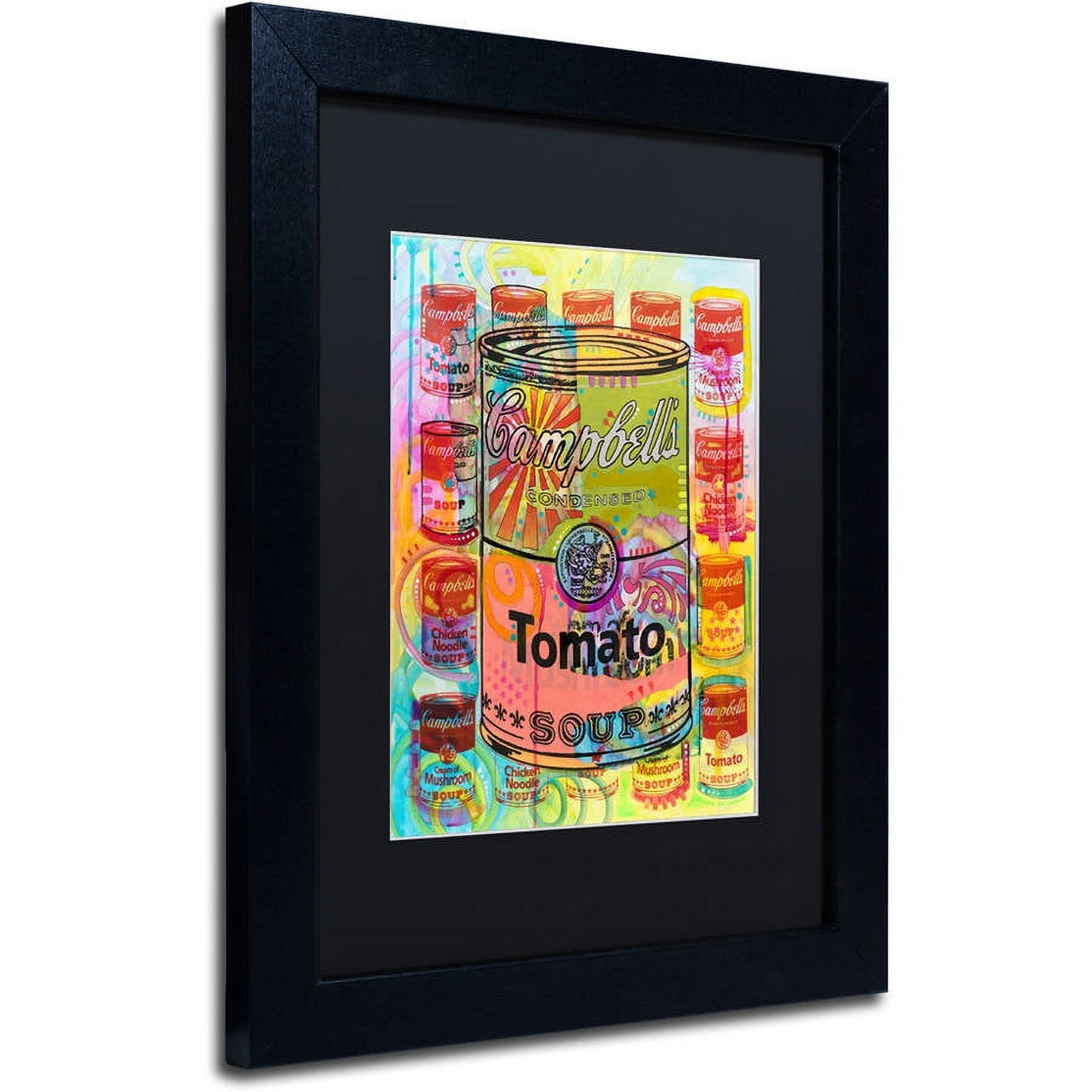 Trademark Fine Art "Tomato" Canvas Art by Dean Russo, Black Matte, Black Frame