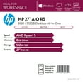 HP 27 AllinOne, R5, 8GB, 512GB, White, Windows 11, dp0053w