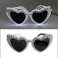 thumbnail image 1 of Gafas LED en forma de corazón de neón para mujer, barras fluorescentes para mujer, fiesta de DJ, Navidad, Año Nuevo, novia para ser, boda, Rave, accesorios, 1 of 5