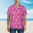 thumbnail image 2 of Lsque cherry Pattern Hawaiian Shirt for Men Unisex Summer Beach Casual Short Sleeve Cotton Linen Button Down Shirts,XX-Large, 2 of 7