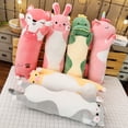thumbnail image 5 of Juguetes de peluche de animales de dibujos animados para niños, almohada larga suave para dormir, regalo de cumpleaños, dinosaurio, unicornio, gato, 70-120CM, 1 pieza, 5 of 5
