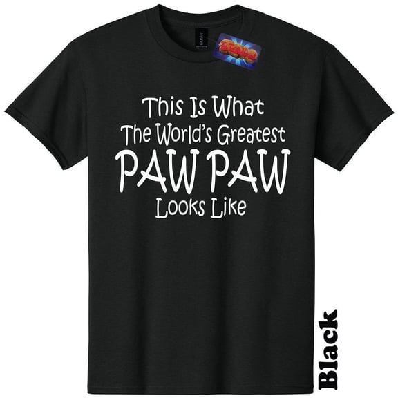 Worlds Greatest Paw Paw Funny Fathers Day T-Shirt Gender Reveal Baby Shower Tee