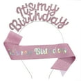 thumbnail image 1 of Accesorios para el Cabello para las Niñas Nuevo Cumpleaños Bandera Hombro Ceremonia Set. Este Es Mi Cumpleaños Tira Accesorios de Pelo Accesorios de Fiesta Decoraciones de Fiesta de Cumpleaños, 1 of 1