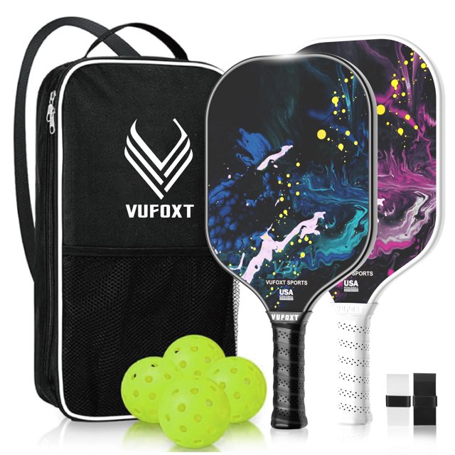 Set de palas de pickleball VUFOXT Fiberglass PP Honeycomb Core