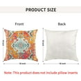 Boho Vintage Throw Pillow Cover Carpet Orange Pattern Antique Ethnic