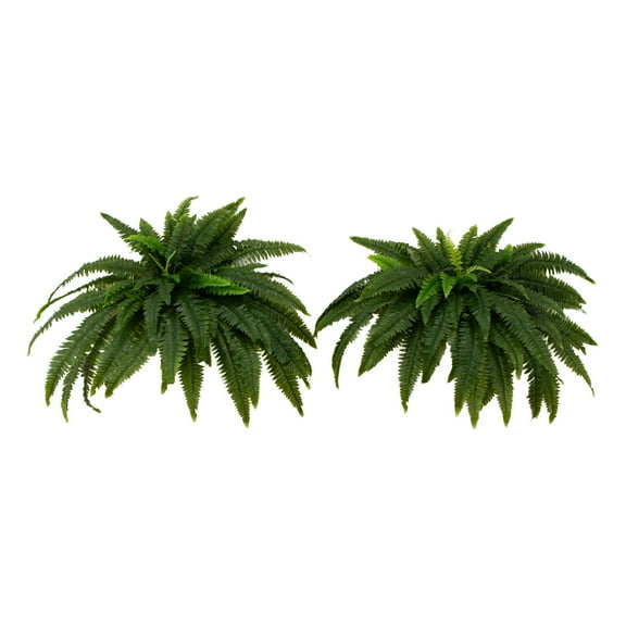 Nearly Natural 48in. UV Resistant Artificial Boston Fern (Indoor/Outdoor) - Set of 2
