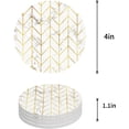 thumbnail image 1 of RYLABLUE Geometric Yellow Line Herringbone Marble Style Set of 6 Round Coaster for Drinks, Absorbent Ceramic Stone Coasters Cup Mat with Cork Base for Home Kitchen Room Coffee Table Bar Decor, 1 of 5