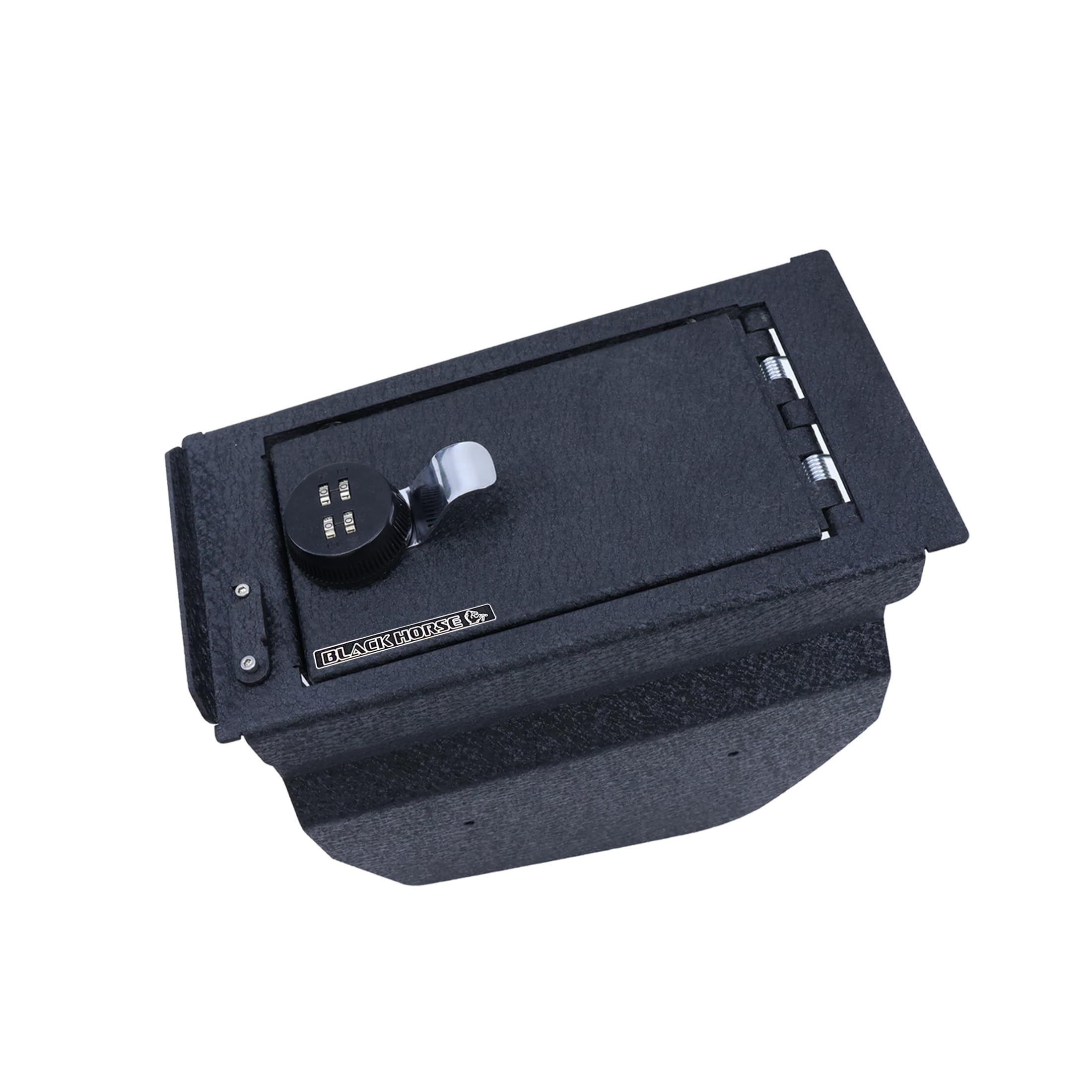 Black Horse Center Console Safe Security Lock Box, Black Gun Box Organizer, with 4 Digit Combination Resettable Lock Compatible with 2016-2022 Mercedes-Benz GLC-ASMB01