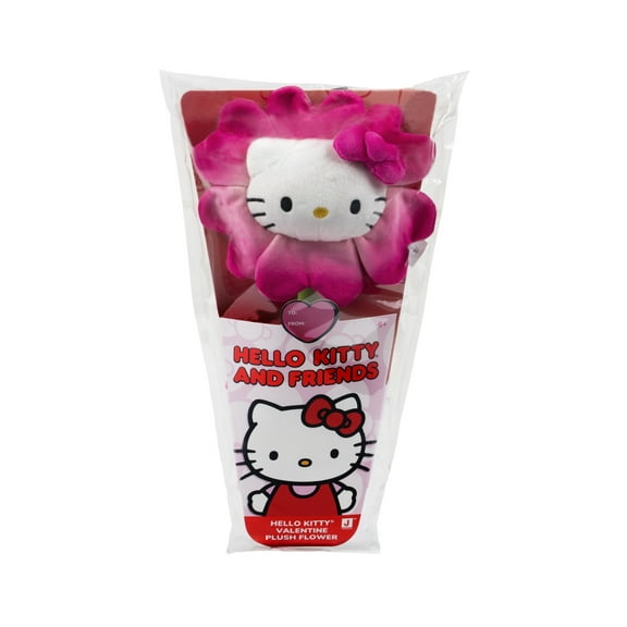 Hello Kitty® and Friends 14-inch Plush Flower - Hello Kitty® Ombre Red with Bendable Stems