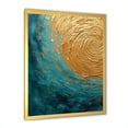 thumbnail image 3 of Designart "Alchemical Spiral Of Gold Teal Oceans III" Abstract Spirals Picture Framed Canvas Prints, 3 of 5
