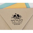 thumbnail image 4 of Printtoo Personalized&nbsp;Round Black Self Inking Save The Date Stamp Custom Getting Married Heavy Duty Rubber Stamper-45 mm, 4 of 6