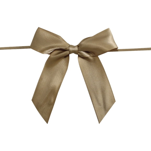 Gnwei Twist Tie Bows, Satin Ribbon Premade Bows, Gift Wrapping Bowknot for Christmas Wedding Baby Shower Brithday Party Treat Bags Present Bags Bakery Candy Bags Decorations