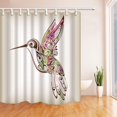 thumbnail image 1 of RYLABLUE Paper Cutting Bird Decor Hummingbirds Polyester Fabric Bathroom Shower Curtain 66x72 inches, 1 of 1