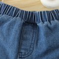 thumbnail image 5 of Hiijoy Toddler Girls Summer Outfits Bow Print Short Sleeve T-Shirt Denim Shorts Set, Sizes 2-3T, 5 of 6