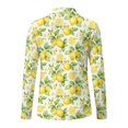 thumbnail image 5 of Xoenoiee Lemon Flower Leaves Print Women's Golf Polo Shirts Top Golf Polo Shirts Quick Dry Long Sleeve T-Shirts Lightweight V-Neck Golf Tennis Shirt Activewear Golf Clothes, XS, 5 of 7
