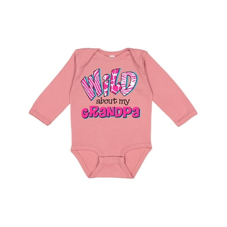 

Inktastic Wild About Grandpa Girls Long Sleeve Baby Bodysuit