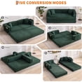thumbnail image 5 of LIZHOUMIL Convertible Sleeper Sofa Bed, 78.8" Corduroy Floor Couch with Pillow, 5 Colors, 5 of 9