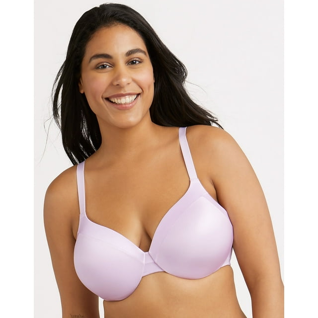 Maidenform Womens Comfort Devotion Extra Coverage Bra, 38D, Lilac Meringue