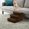 thumbnail image 5 of Dog Stairs for High Beds, Indoor/Outdoor, Three Steps for Smaller Pets with Removable and Washable Brown Cover, No Tools Required-IMPROVED, 5 of 5