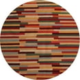 thumbnail image 1 of Ahgly Company Indoor Round Contemporary Red Oriental Area Rugs, 4' Round, 1 of 6