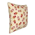thumbnail image 2 of Fotbe Cartoon Popcorn Pattern Velvet Decorative Throw Pillow Covers with Elegant Piping, Soft Plush Cushion Cover for Sofa, Bed, Car, Office-20"x20", 2 of 8