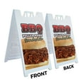 thumbnail image 2 of A-frame Sidewalk Bbq Pulled Pork 24" x 36" Double Sided A-Frame Sidewalk Sign, Includes 2 Plastic Inserts | Foldable Portable White Signicade Sandwich Board Signs, 2 of 5