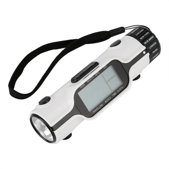 World Time Travel Clock, World Time Travel Alarm Clock, 3 Bright Led'S Multi Time Zone Pocket Sized For Traveling