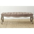 thumbnail image 2 of SAFAVIEH Ramsey Traditional Glam Tufted Bench, Mushroom Taupe, 2 of 4