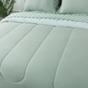 Mainstays Reversible 7-Piece Bed-in-a-Bag Comforter Set with Sheets, Sage, King
