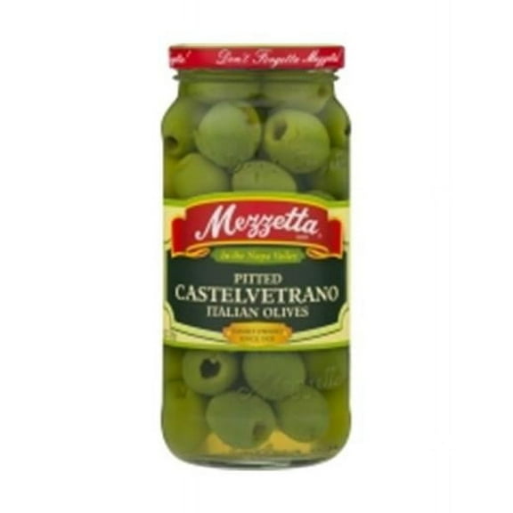 Mezzetta  Castelvetrano Pitted Olives, 8 oz - Pack of 6