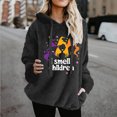 thumbnail image 2 of XPMWRP Women's Hoodie Drawstring Sweatshirts Letter Printed Double Sided Fleece Sweatshirts Long Sleeve Winter Warm Pullover with Pocket Gray XXL, 2 of 4