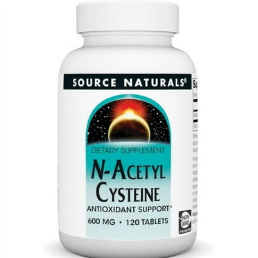 Source Naturals N-Acetyl Cysteine Antioxidant Support 600 mg Dietary Supplement That Supports Respiratory Health* - 120 Tablets