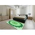 thumbnail image 5 of Ahgly Company Machine Washable Indoor Rectangle Transitional Jade Green Area Rugs, 2' x 3', 5 of 7
