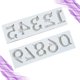 thumbnail image 5 of EeaseMX 1 juego de moldes de silicona con números en relieve del 0 al 9 para decorar pasteles, chocolate, fondant, magdalenas, postres y utensilios para hornear (blanco), 5 of 7