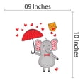 thumbnail image 3 of Kids Cartoon Happy Elephant Wall Sticker-Home Art Interior Decoration Any Room Nursery Mural Waterproof Vinyl Decal- Size : 9" x 10"., 3 of 4