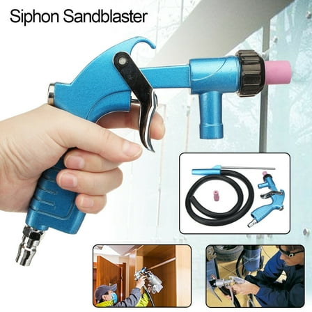 Sandblaster Air Siphon Feed Sand Blasting Blast Gun Abrasive Sprayer Tube Nozzle