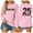 Pink, variant on Women Sweatshirt Senior 2025 Crewneck Pullover Top Class of 2025 Sweater Shirt 2025 Grad Long Sleeve Shirt Letter Print Long Sleeve Casual Top
