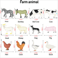 thumbnail image 2 of 12Pack Farm Animals Figures, Realistic Simulation Plastic Farm Figurines Animal Toys Learning Educational Playset Party Favors Bath Toys, 2 of 8